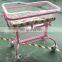Height and Angle Adjustable ABS Pediatric Crib Infant Trolley Hospital Baby bed