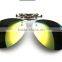 2016 new designer polarized clip on driver metal sunglasses for shortsightedness near vision