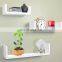 U Shape Floating Wall Shelves Storage Display Shelf
