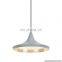 white powder coated pendant lamp