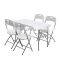 5ft high quality household light weight white portable bbq camping picnic plastic outdoor poker folding meeting table