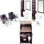 hair saloon furniture set barber styling mirror stations makeup salon station with Double sided LED glass