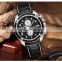 MEGIR 2015 Young mens quartz wristwatch chronograph analog water resistant fashion drop shipping leather men watches top quality