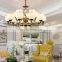 European Hanging Lamp Ceiling Crystal Chandelier Pendant LED Light For Living Room