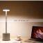 Nordic Modern Rechargeable LED Desk Lamp Gold Cordless Restaurant Table Lamp For Indoor Office