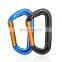 JRSGS Wholesale Custom Outdoor Small Safety Snap Hook Clip logo Keychain Locking Aluminum Alloy Carabiner Climbing Carabiner