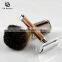 Resin Chrome Laser Engrave logo Private Label Skincare Double Edge Straight Handle Face Shaving safety razor set