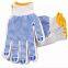 Anti Slip 7Gauge White Polycotton Liner PVC Dotted Work Gloves