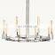 Custom Luxury Cannele Round Brass Led Industrial Chandelier Hanging Living Room Restaurant Bedroom Hotel Lighting Decoration
