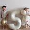 New Design 40 Inch Helium Float Cream White Caramel Color Digital Foil Balloon Birthday Wedding Party Decoration Number Balloon