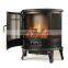 3 Sides Flame Curved front Viewing Electric Fireplace Stove heater led