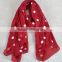 Fashion Spring Summer Dot Embrodiery Wide Cotton Custom Scarf