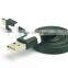 Slim Flat Electric Data Connector Micro USB Cable