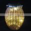 Decorative LED glass mason jars with Twisted Rope Handles