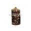 Glass Dragee Jar With Brass Cover, candy pot, Spice jars SK1619