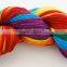 100%Polyester/Wool Striping Rainbow Stock Yarn