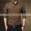 men's new pattern casual shirts long sleeve 100% polyester shirts