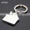 Mini House Shaped Promotional Zinc Alloy Silver Blank Metal House Shape Key Holder