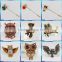 Cheap Wholesale Brooch Fashion Fine Jewelry Summer style Crystal Gold Plated Brown Stone rhinestone brooches for Women B0089