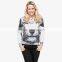 Unsex Withou Hood Sublimation Animal Crew Neck Sweatshirt