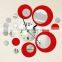 Red&silver Circle 3D Wall Sticker Modern Design Fashion Mirror DIY Wall Stickers SV010965