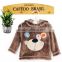 2016 fashion baby wearing hoodie fleece hoodie for boys with chest cartoon monkey