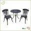 HL-3S-13016 Hot sale patio cast aluminum furniture 3pcs bistro set garden set for sale