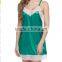 Womens Lace & Satin Slip Sleepwear Backless Silk Chemise Nightgown