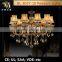 LED Design gold glass pendant light, european style modern crystal chandelier lamp with factory