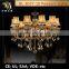 Design gold glass pendant light, modern crystal chandelier lamp with factory