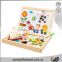 Educational Drawing board wooden magnetic puzzle jigsaw