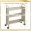 metal 3-tier library trolley bookshelf hot sell moving book cart book trolly home book trolley moving carts