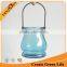 Decorative Glass Jar Candle Holders With Wire Handle For Hanging