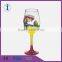 creative hand painted red wine glass