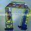 Custom Design Promotional Printed Silk Like Material Soccer Fans Scarf