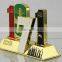 available 7 sheikh UAE souvenir metal stand plate wooden trophy