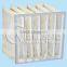 Large dust holding capacity pocket medium efficiency filter