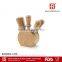Cheese knife set with wooden knife block