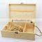 Unfinished Wood Wine Box for Two Red Wine Bottles