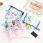 color printed sewing custom makeup big round printed pvc cosmetic bag