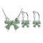 new arrival party girl austrian crystal sugar bowknot pendant necklace round hoop earrings sets