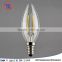 Haining Mingshuai Vintage led filament candle bulb C35 full glass light source 2W E14 dimmable