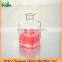 Glass square reed aroma diffuser bottles with soda wooden flowers 5oz
