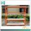 metal warehouse 3 layers KD wrought iron corner storage shelf