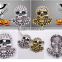 46*39mm Punk Style Skeleton Brooches Halloween Vintage Brooches Women Jewelry Silver Gold Men Pins