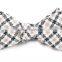 2016 custom brand handmade checkered woven jacquard cotton self-tie bow ties for boys