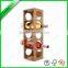 New design 3 bottle bamboo wine glass rack