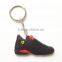 Yiwu Manre Soft PVC Wholesale Key ring Shoe Shaped 2d Keychain