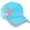 Fashion design custom rhinestone wholesale brand caps hats