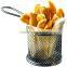 mini fying basket for potato chips storage basket and Mini Stainless Steel Fries Net Fry Fryer Basket 8cm Small Round Net